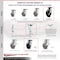 Service Caster 8 Inch Rubber on Steel Caster Set with Roller Bearings and Swivel Locks SCC SCC-35S820-RSR-BSL-4 - alternate 2